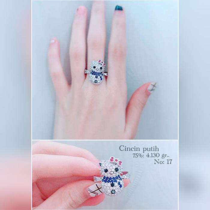 Cincin Emas / Mas Putih 75% Berat 4.130 Gram No.17..