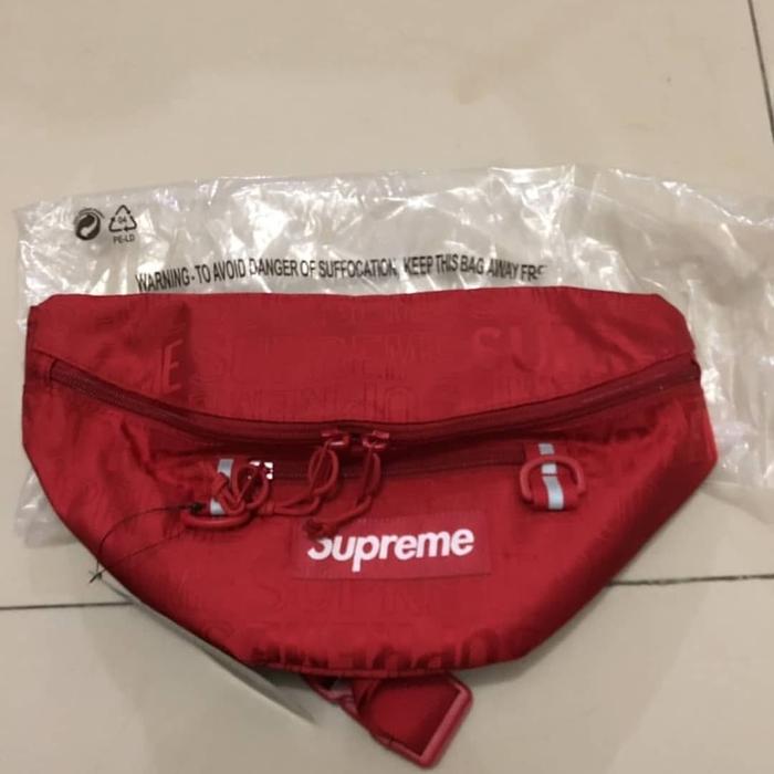 SUPREME SS19 WAISTBAG RED, Black BNWT 100%ORIGINAL AUTHENTIC waist bag