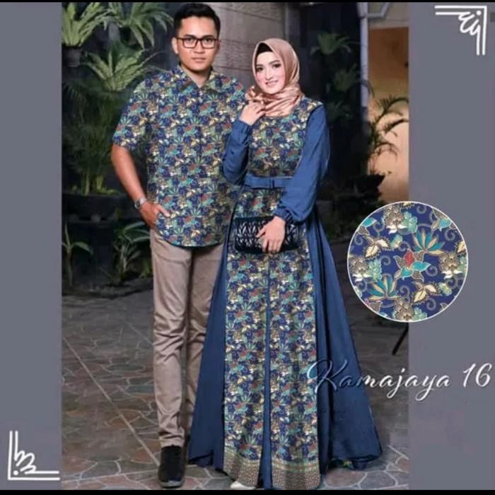 SETELAN BAJU COUPLE PRIA DAN WANITA MUSLIM KONDANGAN KAPEL CP BATIK MO