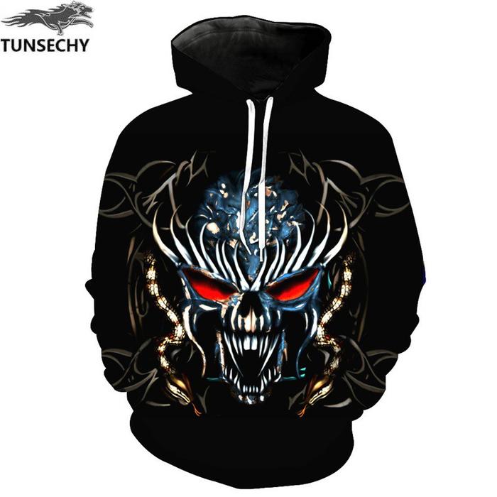 Jaket Jacket Switer Sweater Hoodie 3D Skull Skeleton Tengkorak 2
