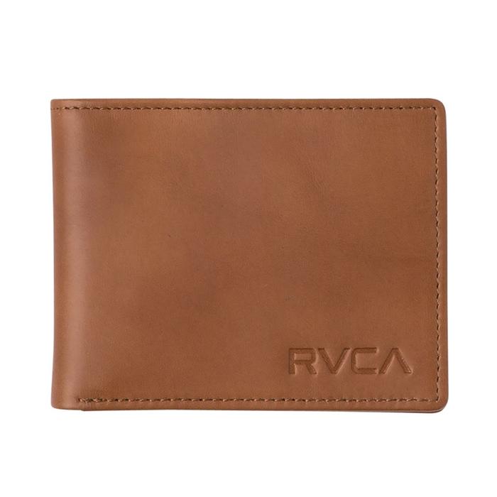 Dompet RVCA CREST BI-FOLD WALLET Leather Brown Original