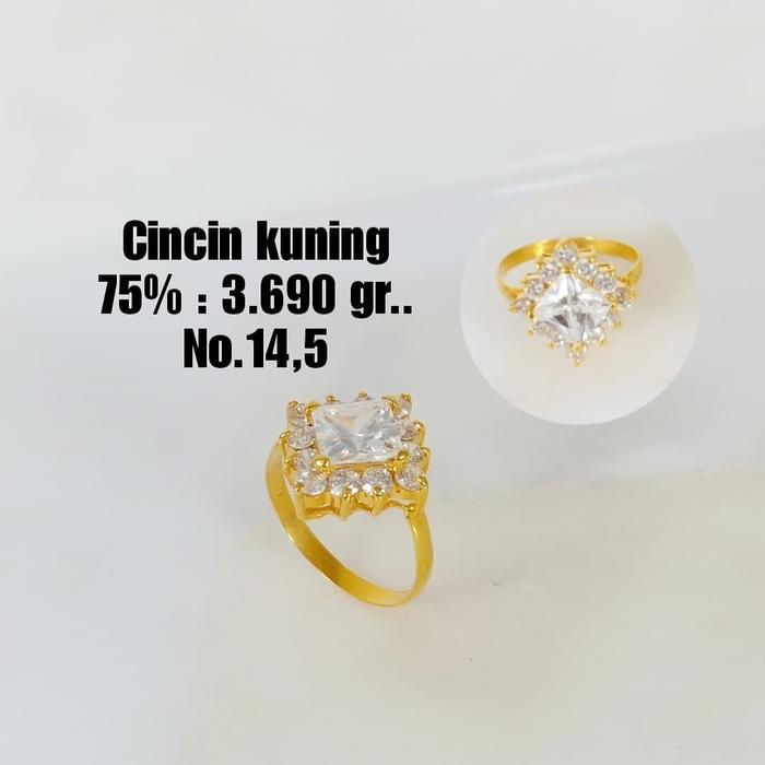 Cincin Emas / Mas Kuning 70% Berat 3.690 Gram No.14,5..