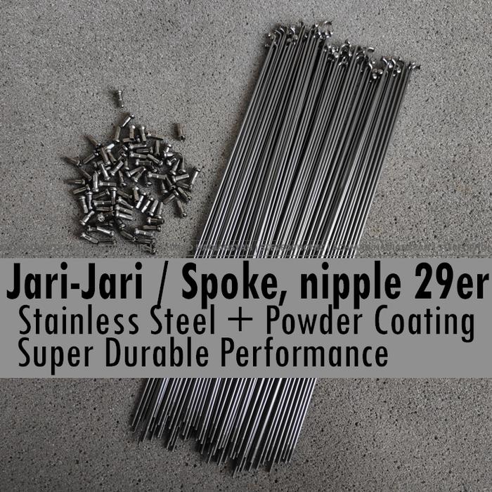 super DURABLE.. Spoke 29 Stainless Steel Jari-Jari 29er Panjang 289mm Jari 29er Stainless Steel Spok