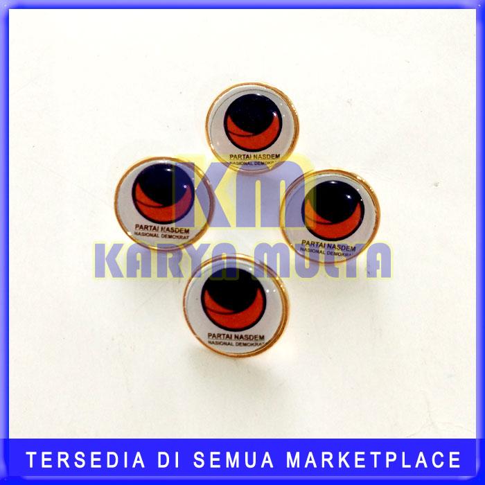 Pin Bross Nasdem - Pin Logo Partai Nasional Demokrat 2 Cm - KM