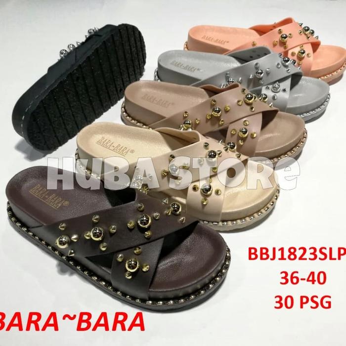 SANDAL SLOP WANITA JELLY SENDAL KOKOP CEWEK KARET IMPORT BBJ1823SLPB