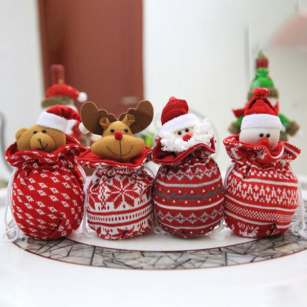NEW ! Christmas Creative Apple Bag Candy Biscuit Bag Gift Bag For