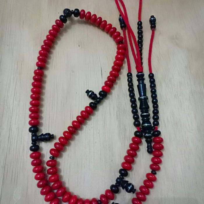 Tasbih tijani marjan merah kombinasi yuser