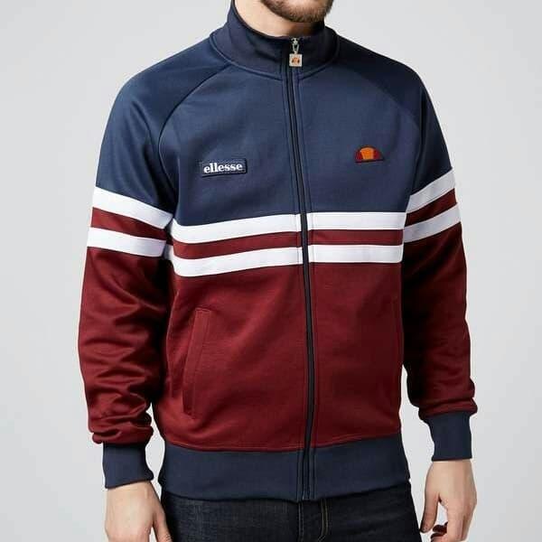 Jaket Tracktop Ellesse Rimini Navy - Maroon