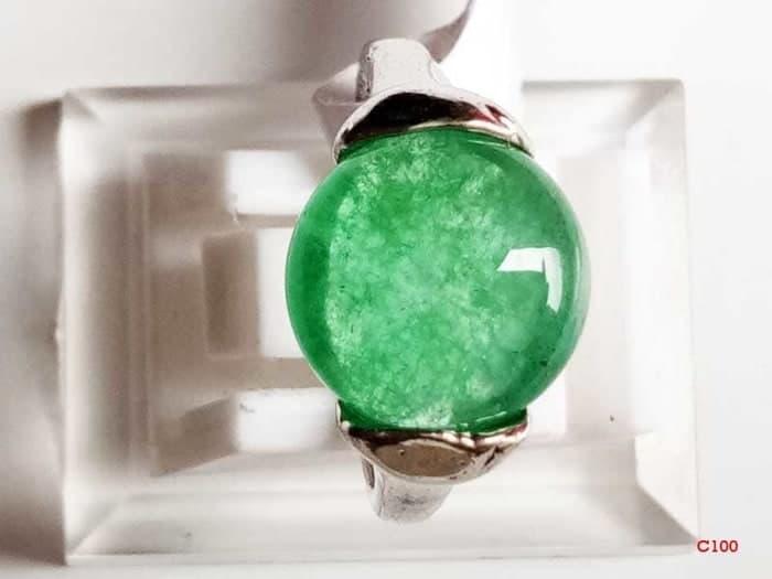 Kado / Hadiah Cincin Wanita Giok Hijau C100