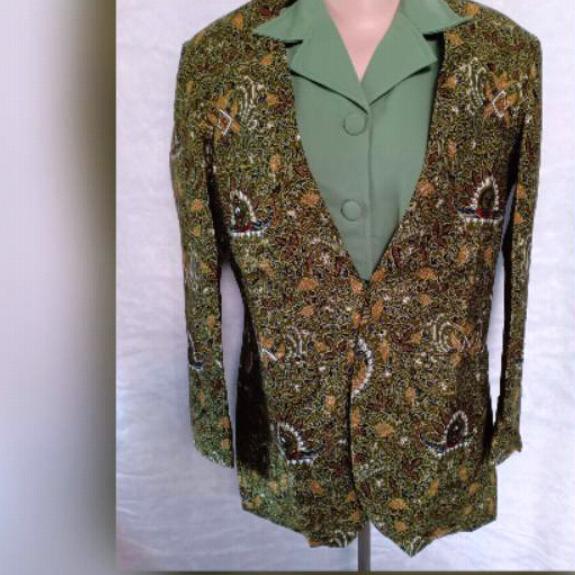 batik lapangan persit blazer jas
