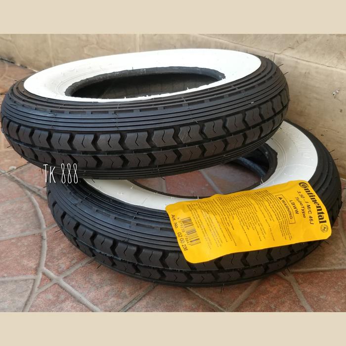 ban vespa whitewall continental 350-8 (sepasang)