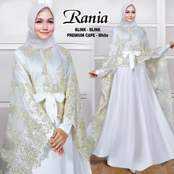 GAMIS PESTA MEWAH PARTY DRESS MUSLIM RANIA MAXI CAPE TILE BORDIR A