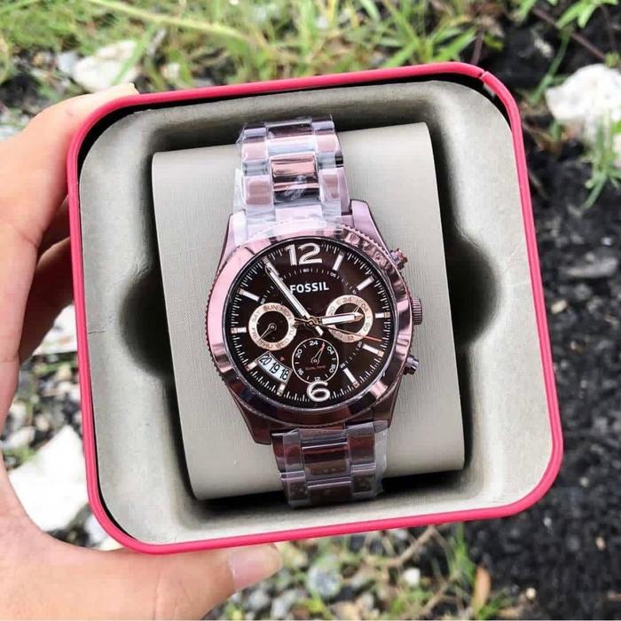 Jam Tangan Wanita Merek Fossil Wine ES 4110 Original 4.0cm