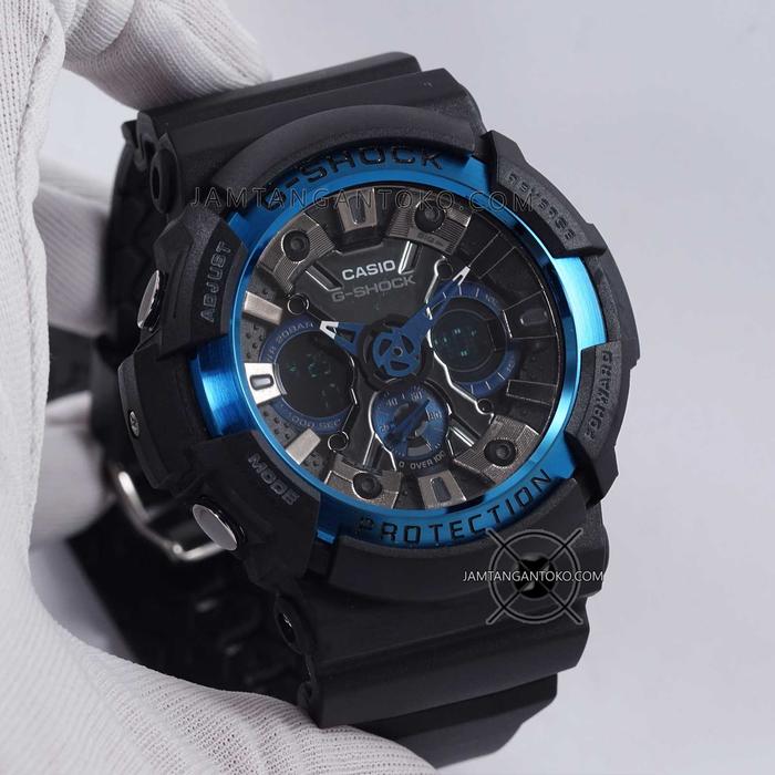 G-Shock GA-200CB-1A Black Blue GShock GA-200 GA200 Hitam Biru Ori BM