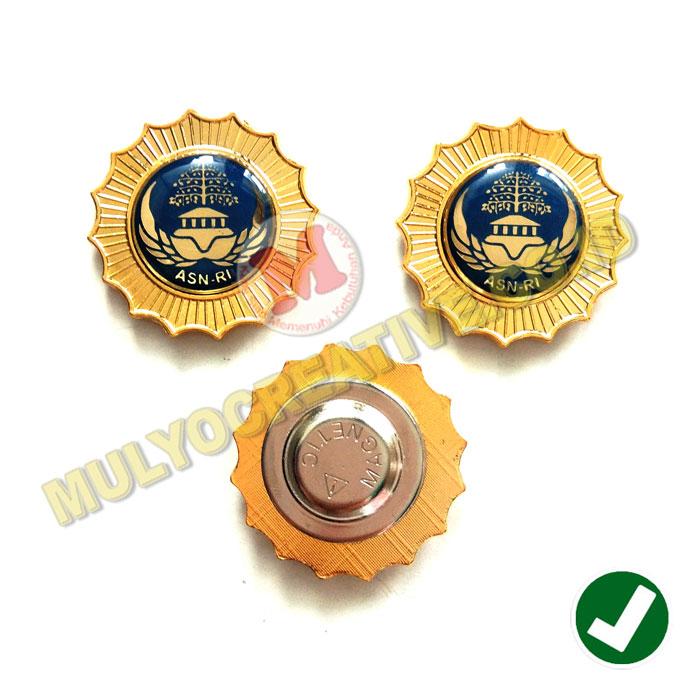 Pin ASN Korpri Golongan III - Lencana Magnet ASN RI Warna Biru