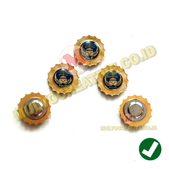 Lencana Pin ASN RI Warna Biru Murah - Pin ASN Korpri Golongan 3