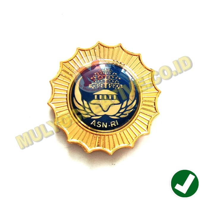 Lencana ASN RI Warna Biru - Pin ASN Korpri Golongan Penata Murah