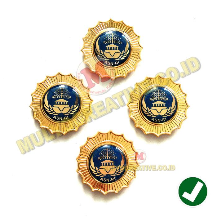 Pin Logo ASN Korpri Warna Biru - Lencana ASN RI Golongan Penata