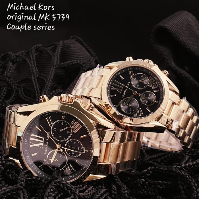 Jam Couple Merek Michaell---Kors Type MK 5739 Stainless Original