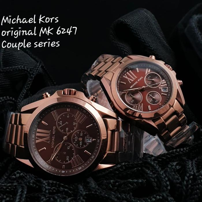 Jam Couple Merek Michaell---Kors Type MK 6247 Stainless Steel Original
