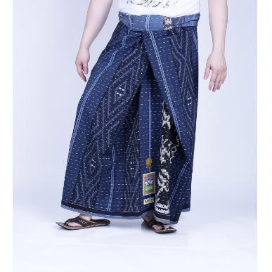 sarung sutera samarinda harum - biru