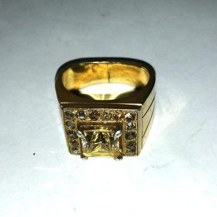 Cincin Batu Topaz Kuning