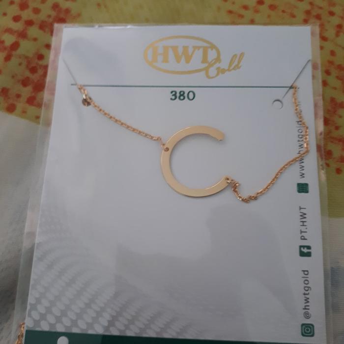 Kalung huruf emas milea kadar 375