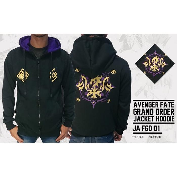 Jaket Fate Grand Order Avenger Hoodie Hitam Anime (JA FGO 01)