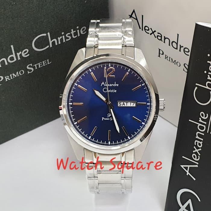 Jam Tangan Alexandre Christie Original AC1012 Silver Blue