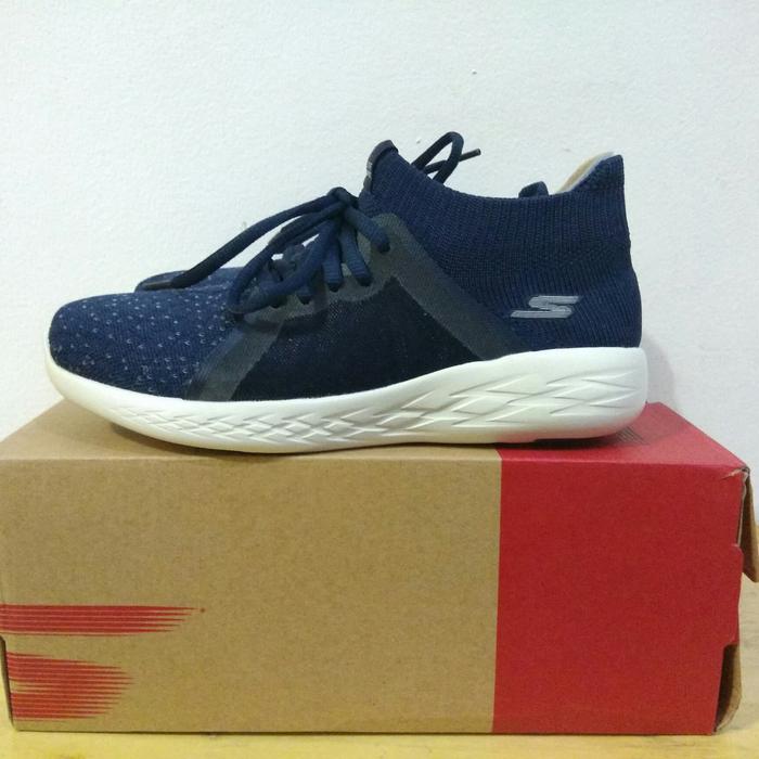 Skechers Go Run 600 Connect Navy Original distributor resmi