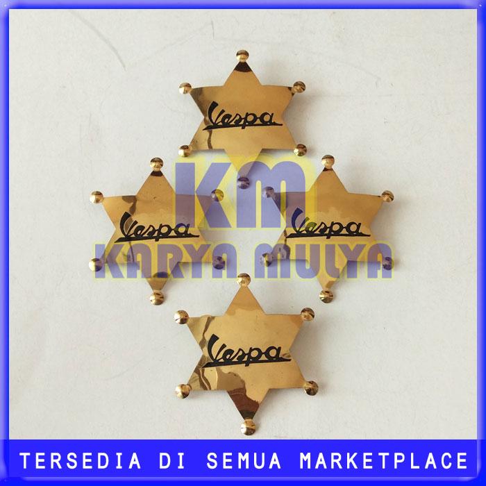 Lencana Pin Logo Vespa - Pin Vespa Bahan Logam Kuningan - KM