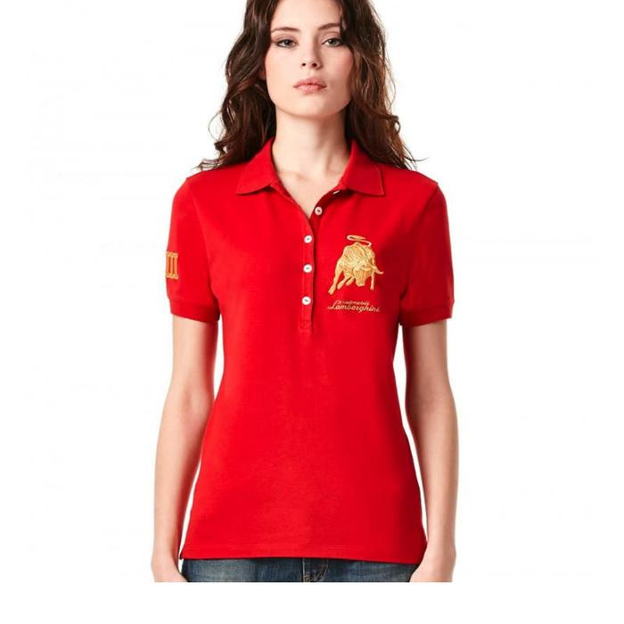 Lamborghini stretch-pique polo shirt deeredgol