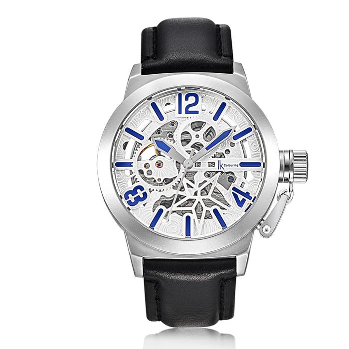 IK COLOURING K003 Business Style Male Wristwatch Leather Strap
