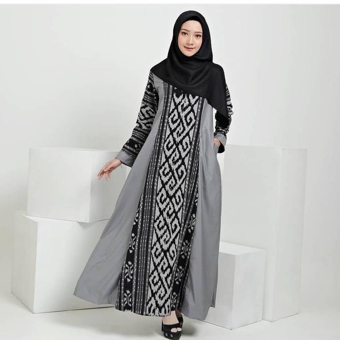 gamis tenun ikat troso blangket / tenun jepara (067)