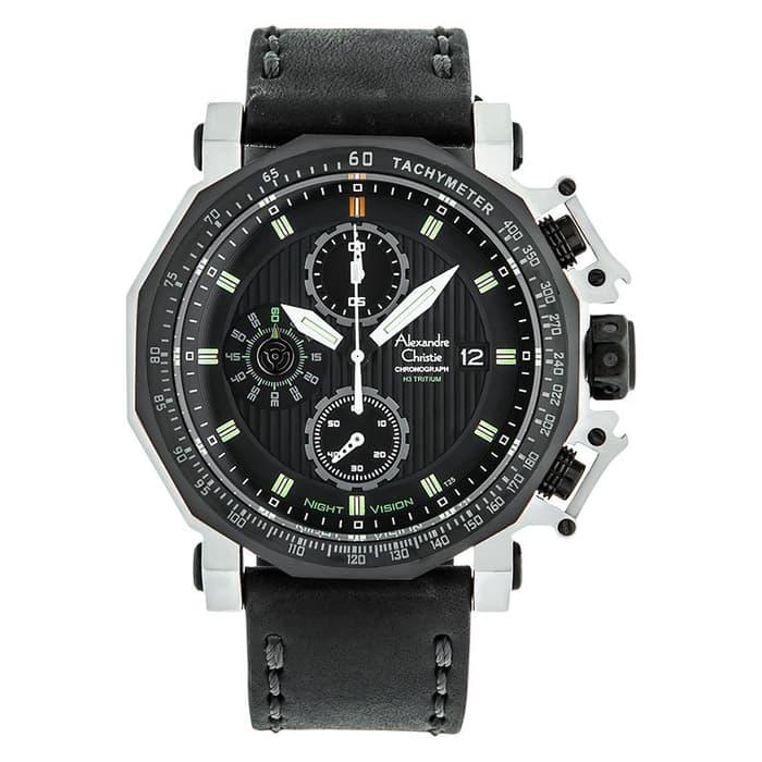 Jam Tangan Pria Alexandre Christie AC 9213 Tritium Silver Original