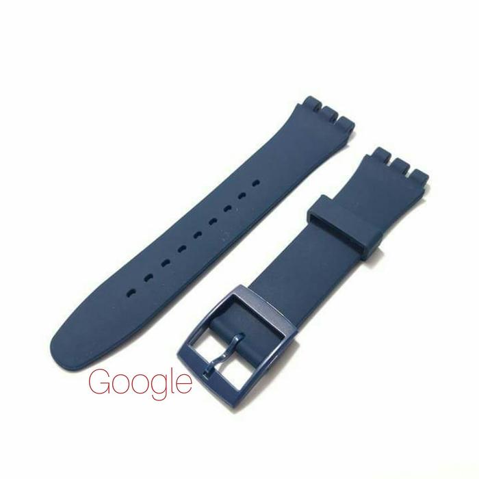 Strap swatch navy blue 19mm Tali swatch irony Diaphane Chrono new Gent