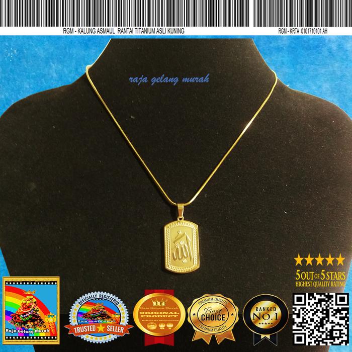 Kalung Asmaul Husna Titanium Asli Kuning