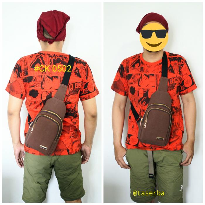 Tas Sling Bag Waist Bag Premium FU Leather Tebal Kokoh CK 0502
