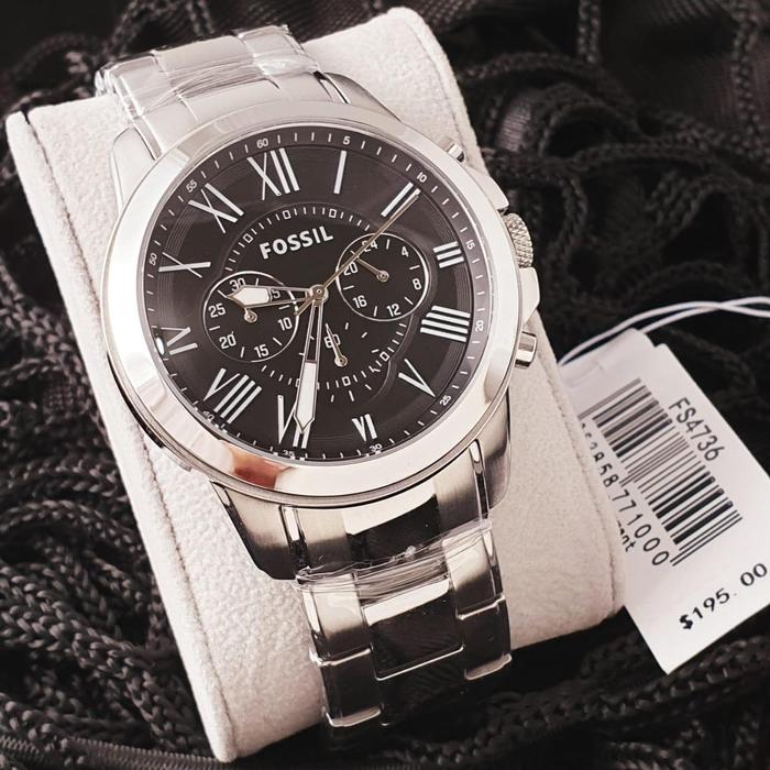Jam Pria Fossil FS 4736 & FS4736 Stainless Original 4.5cm