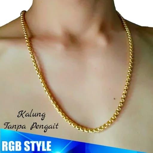 Kalung Pria Rantai Gold Emas Titanium