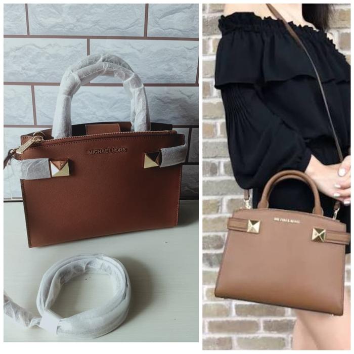 TAS WANITA BRANDED ORIGINALN - MK KARLA SATCHEL SMALL LUGGAGE