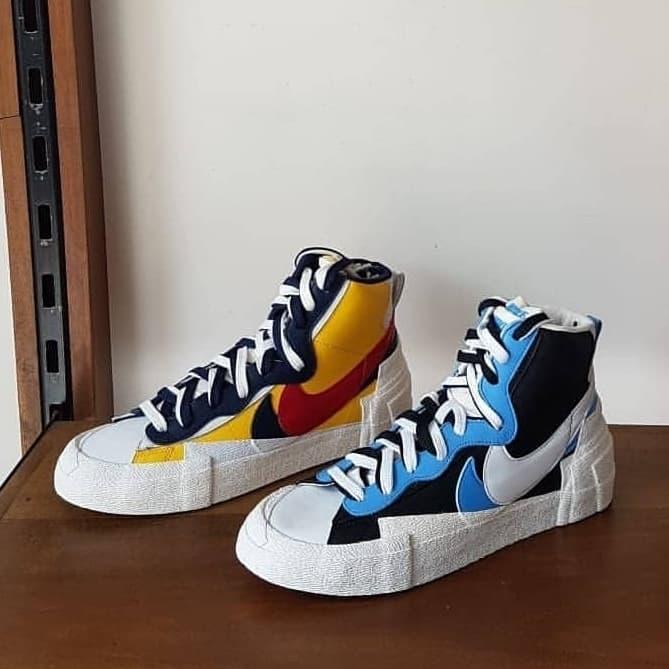 NIKE BLAZER X SACAI OG Blue Yellow 100% Authentic ORIGINAL