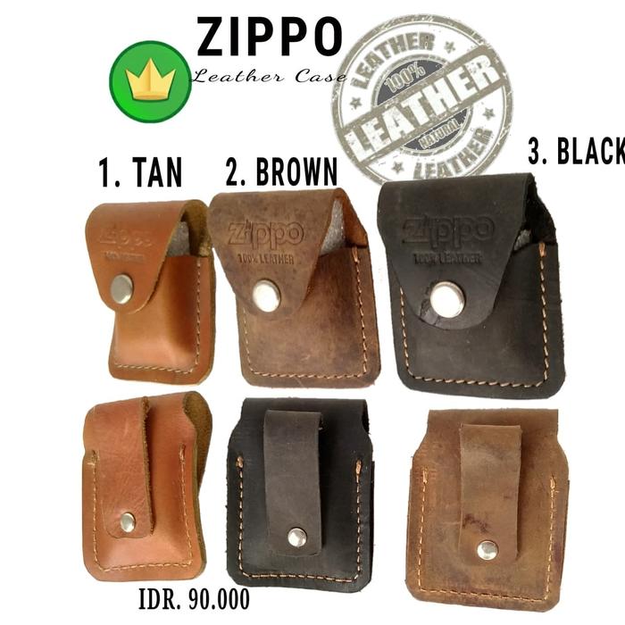 sarung zippo case kulit sapi original