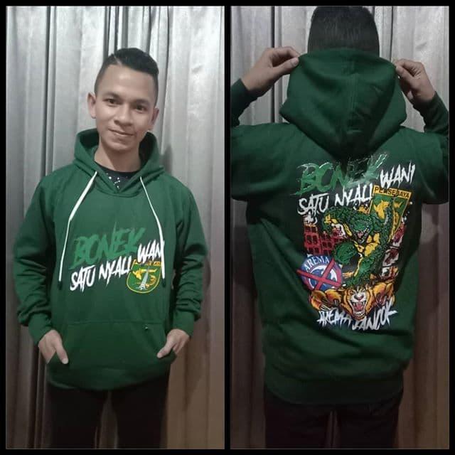 Jaket hoodie persebaya rasis arema jancok