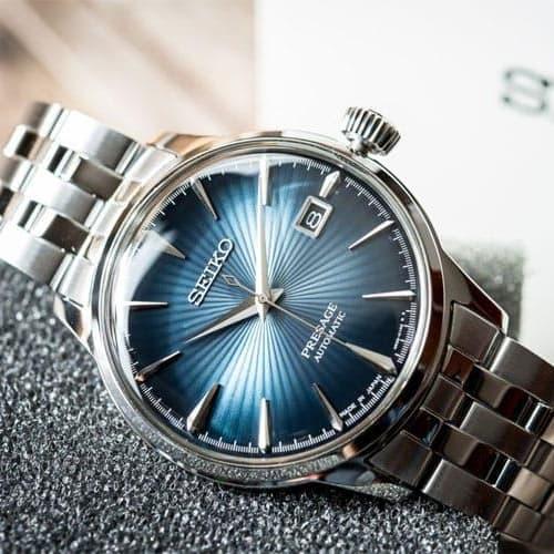 Jam Pria Seiko Presage Ori BM Automatic Stainless Blue 4.4cm