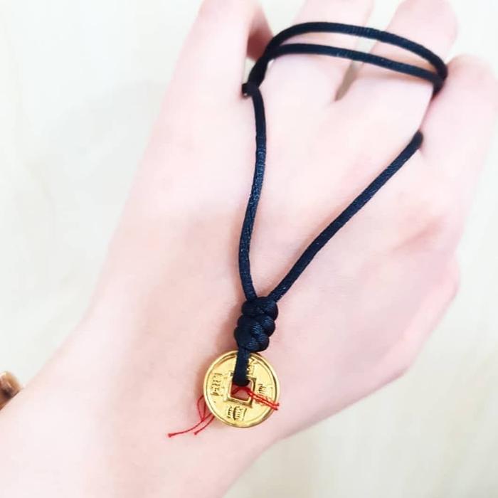 kalung emas hongkong HK 24karat koin uang kuno china cowok cewek kado