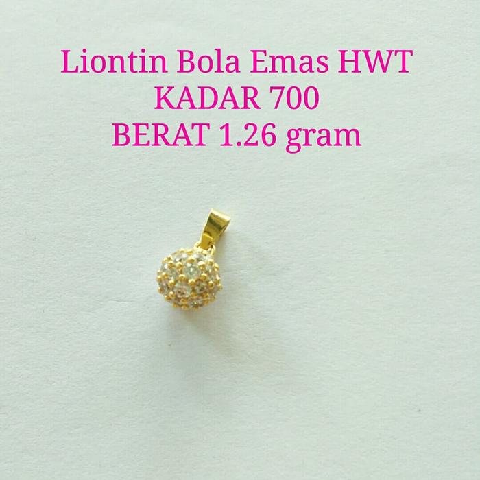 Liontin Bola UBS Emas Kadar 700 Estimasi Berat 1.48 gram