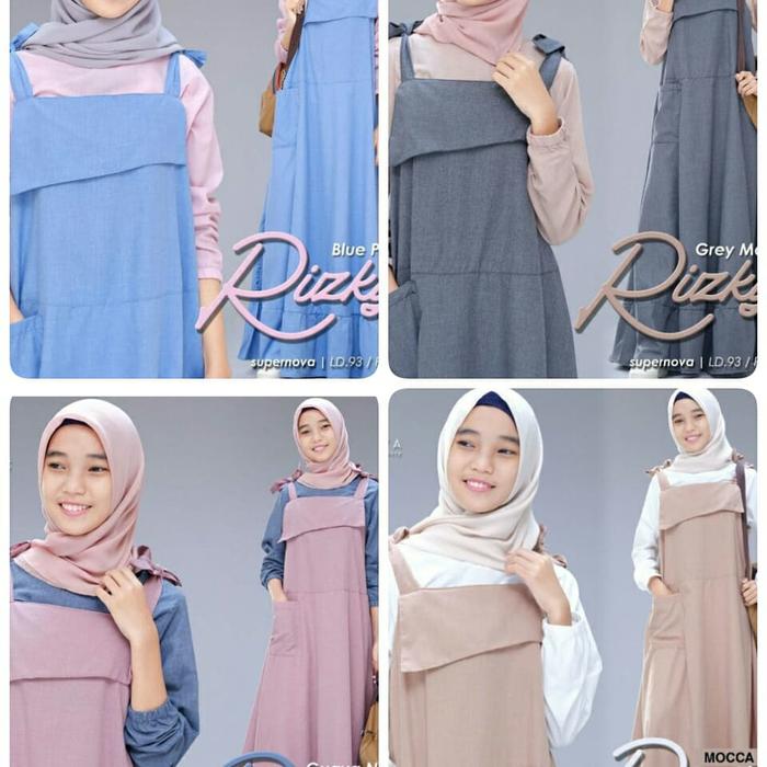 alkanna set 2in1/busana hijabers remaja/rok kodok overall/rok panjang