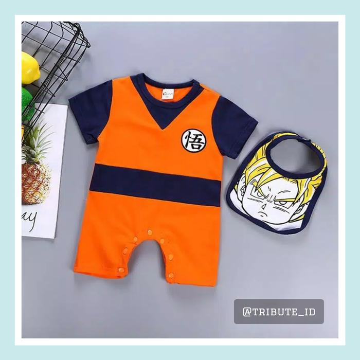 Jumper Romper Jumpsuit Anak Bayi Cowok Laki Kartun Dragon Ball Goku