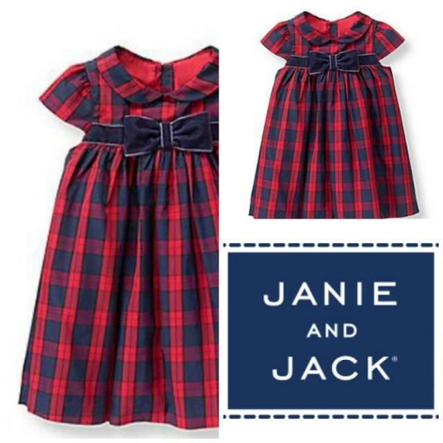 Dress baby merk janie and jack pitanya warna merah ya